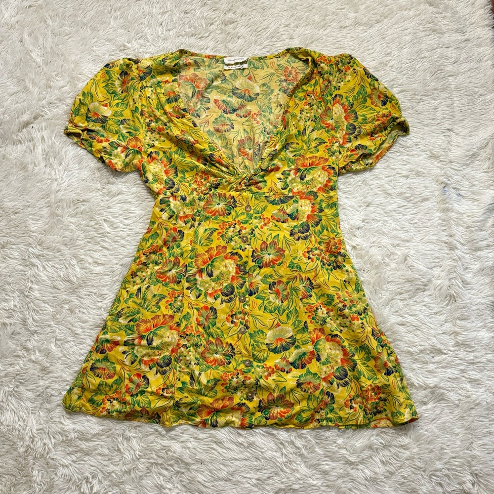 Urban Outfitters large printed floral tropical mini dress